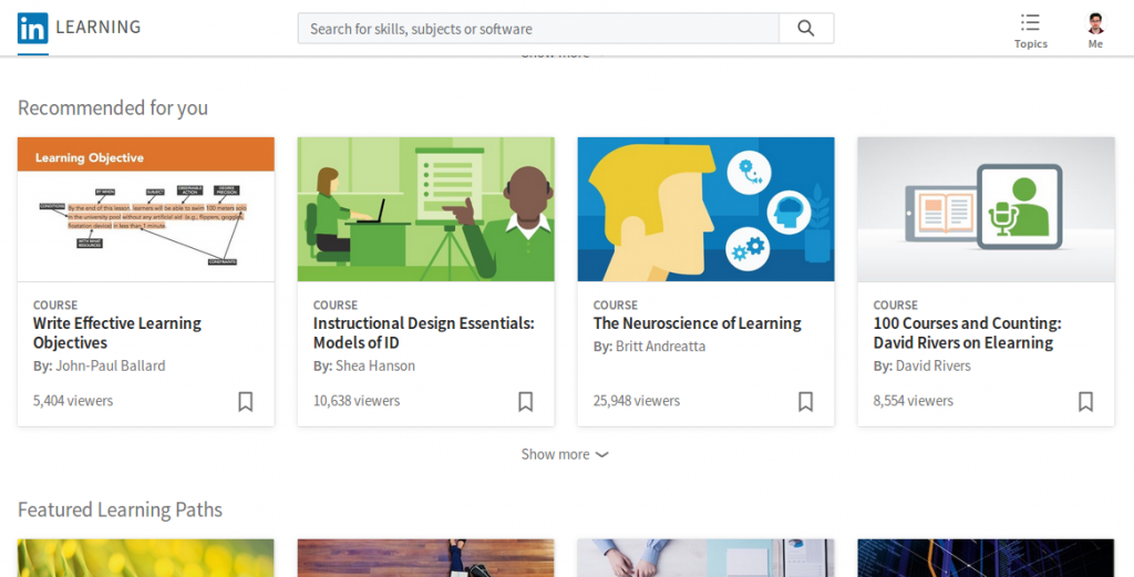 LinkedIn Learning Site
